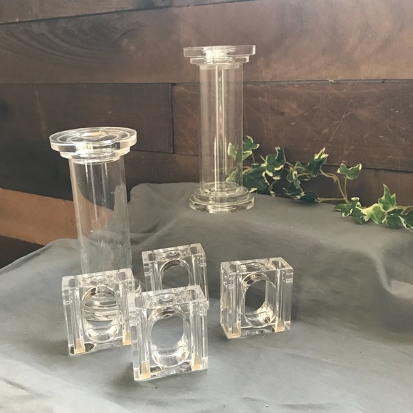Other - (3 for $20) Candle Holder & Napkin Ring Set